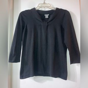 Ann Taylor Petites Black Fitted Top